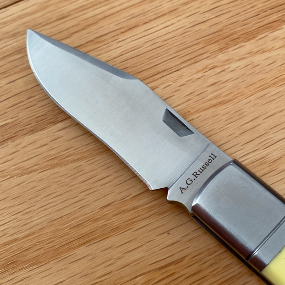 COPY - A.G.Russell Gu stock Lockbacks with Yellow Delrin - Picture 3 of 5